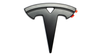 Einzigartiges mattschwarzes Logo-Emblem Set für Tesla Model 3, ideal für ein stilvolles Upgrade auf den deutschen und österreichischen Straßen.