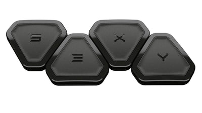 Nahaufnahme der S3XY Buttons Tesla Gen2 mit intuitiver Bedienung und Bluetooth 5.0 für maximale Kontrolle über Tesla-Fahrzeuge.