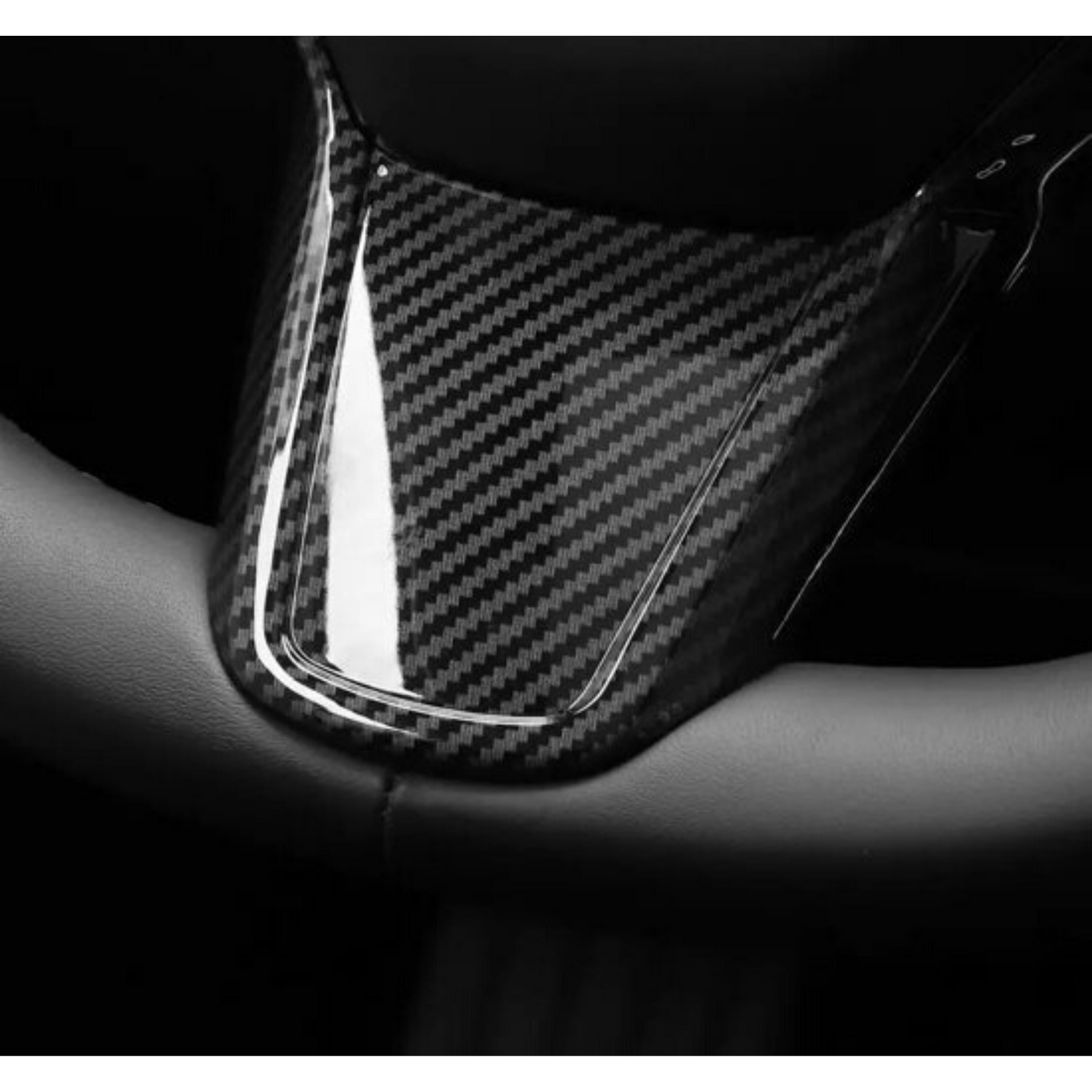 Kaufe D-förmige Auto-Lenkradabdeckung aus PU-Leder für Tesla Modell 3  2016–2023
