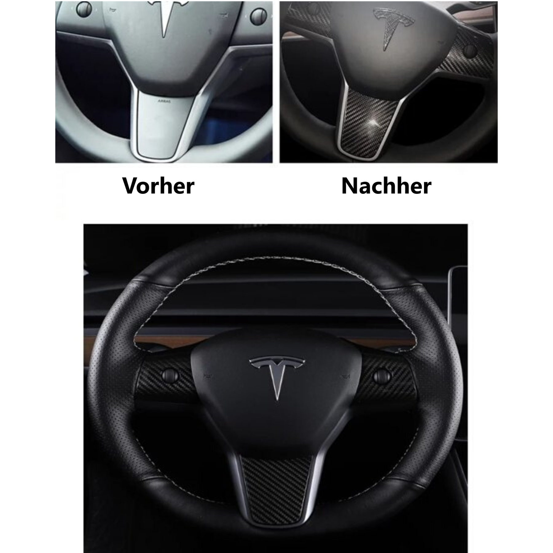 Lenkradabdeckung für Tesla Model 3/Y