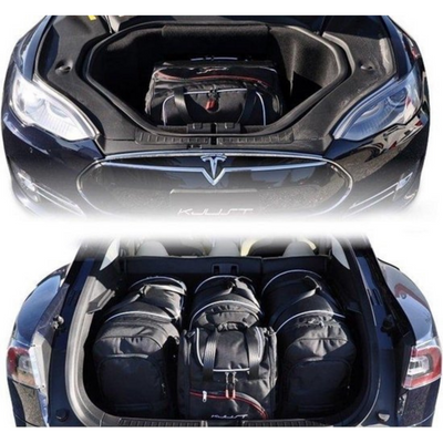 Tesla Model S 2012-2016 Reisetaschen-Set Kofferraum Frunk 8-teilig Übernachtungsbeutel Auto Zubehör