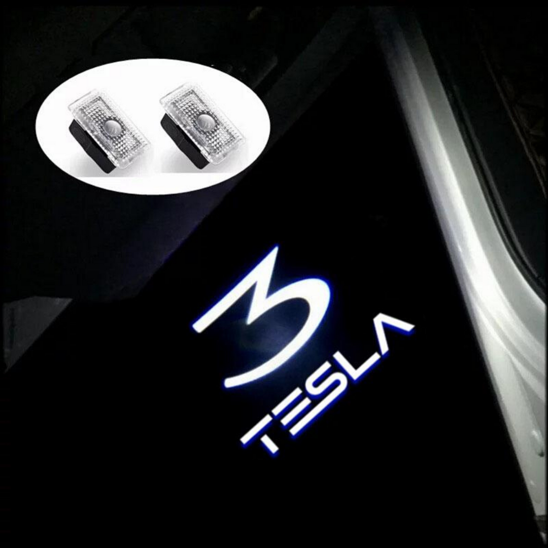 THOMIX Auto Door Projektolicht Willkommenslicht für Tesla model 3/Y/S/X,  Autotür Türbeleuchtung WillkommensLicht Auto Beleuchtung Projektor