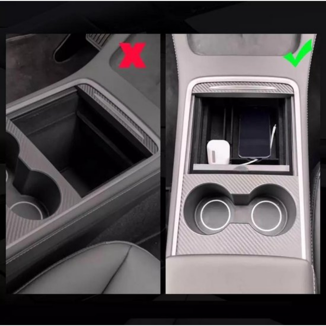 Für Tesla Modell 3 y Zubehör magnetisch unter Bildschirm Aufbewahrung sbox  Mittel konsole Organizer Tray Dashboard Tissue Halter - AliExpress